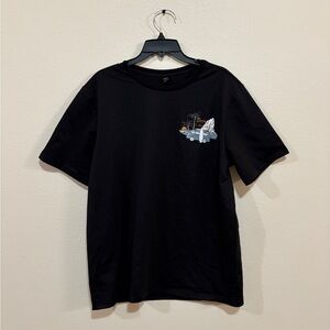 SHEIN Black Tee with Graphic Detail